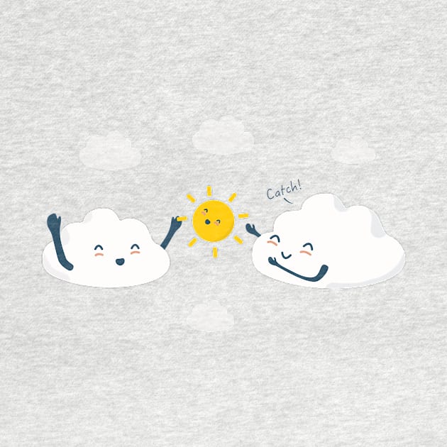 Sun and Clouds Kawaii Style by happinessinatee